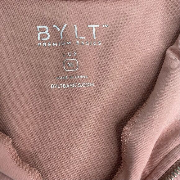 Bylt Shirt Mens XL Pink Peach 1/4 Zip Polo Lux Outdoor Performance‎ Pullover - Picture 3 of 9